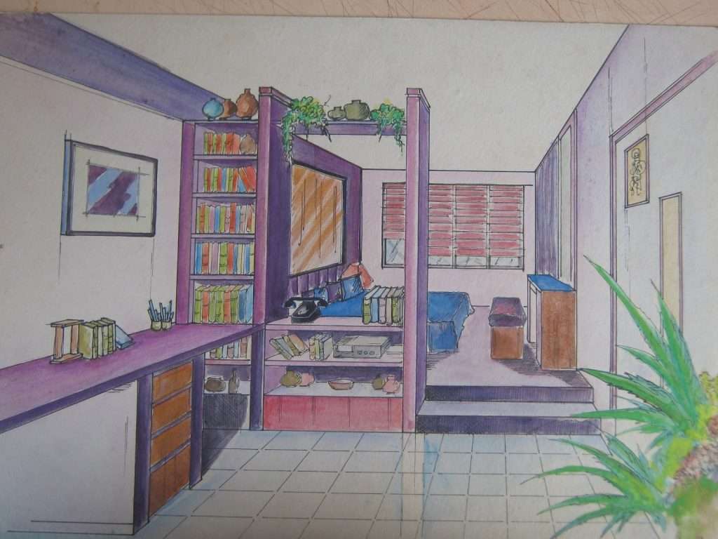 Interior design sketch